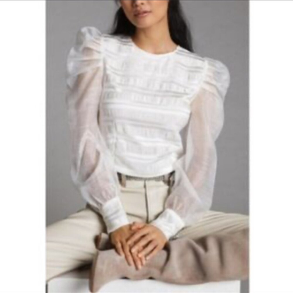 Dolan Anthropologie Puff Sleeve Top